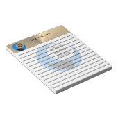 ロゴパーソナライズされた付き行状メモ帳 ノートパッド (アングル)