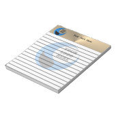 ロゴパーソナライズされた付き行状メモ帳 ノートパッド (回転)