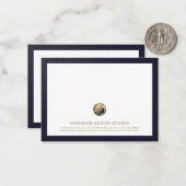 ロゴパーソナライズされた名刺 ノートカード (正面/裏面インサイチュ)