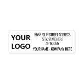 ロゴパーソナライズされた名情報アドレススタンプ セルフインキングスタンプ (デザイン)
