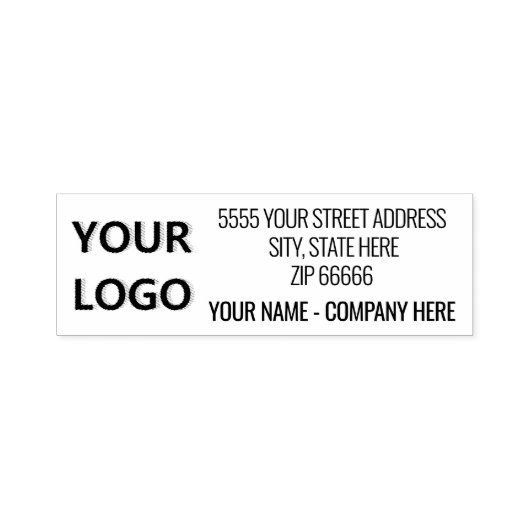 ロゴパーソナライズされた名情報アドレススタンプ セルフインキングスタンプ (デザイン)