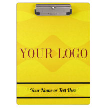 ロゴパーソナライズされた名黄色のクリップボード