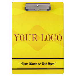 ロゴパーソナライズされた名黄色のクリップボード クリップボード