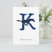 ロゴパーソナライズされた名 サンキューカード (スタンド正面)
