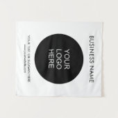 ロゴパーソナライズされた文字タペストリーバックドランドビジネス タペストリー (正面(横))