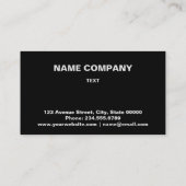 ロゴパーソナライズされた文字宇宙名の会社edi 名刺 (裏面)