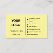 ロゴパーソナライズされた文字QRコード情報名刺 名刺 (正面)