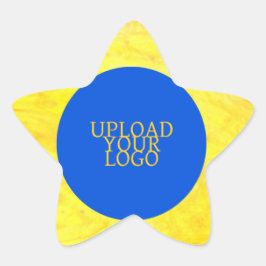 ロゴパーソナライズされた明るいクリーミーな黄色 星シール