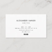 ロゴパーソナライズされた白黒名刺 名刺 (裏面)