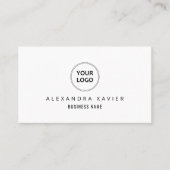 ロゴパーソナライズされた白黒名刺 名刺 (正面)