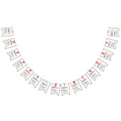 ロゴパーソナライズされた誕生会 バンティングフラッグ (全)