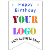 ロゴパーソナライズされた誕生会 バンティングフラッグ (第1の旗)