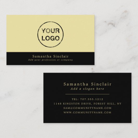 ロゴパーソナライズされた- 名刺 (正面/裏面)