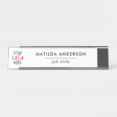 ロゴパーソナライズされたOfficeおよびBusiness Sign デスクネームプレート (正面)