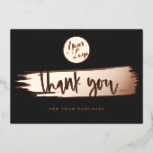 ロゴパーソナライズされたQRコードありがとう割引カード 箔シーズンカード (正面)