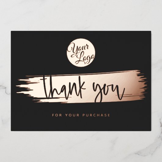 ロゴパーソナライズされたQRコードありがとう割引カード 箔シーズンカード (正面)