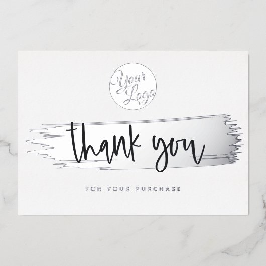 ロゴパーソナライズされたQRコードありがとう割引カード 箔シーズンカード (正面)