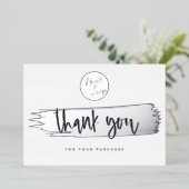 ロゴパーソナライズされたQRコードありがとう割引カード 箔シーズンカード (立ち正面)