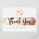 ロゴパーソナライズされたQRコードありがとう割引カード 箔シーズンカード (正面)