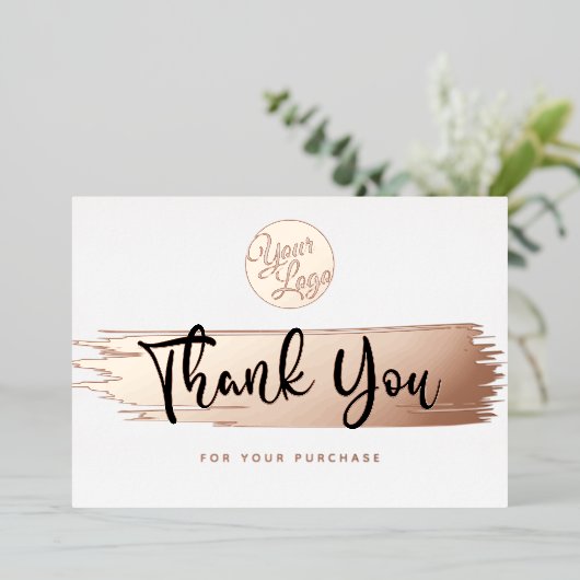 ロゴパーソナライズされたQRコードありがとう割引カード 箔シーズンカード (立ち正面)