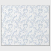 ロゴパーソナライズカスタムされたモノグラムChinoiserie Toile ラッピングペーパー (フラット)