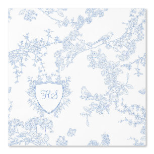 ロゴパーソナライズカスタムされたモノグラムChinoiserie Toile 壁紙