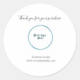 ロゴビジネスありがとうございました ラウンドシール