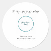 ロゴビジネスありがとうございました ラウンドシール (正面)