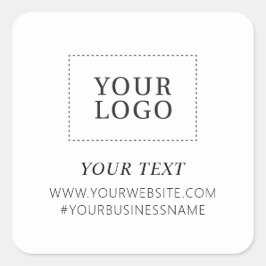 ロゴビジネスありがとうごカスタムざいパッケージステッカー スクエアシール