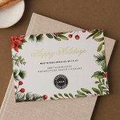 ロゴビジネスのクリスマス金ゴールドの追加 箔シーズンカード