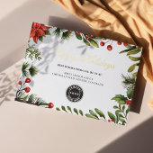 ロゴビジネスのクリスマス金ゴールドの追加 箔シーズンカード