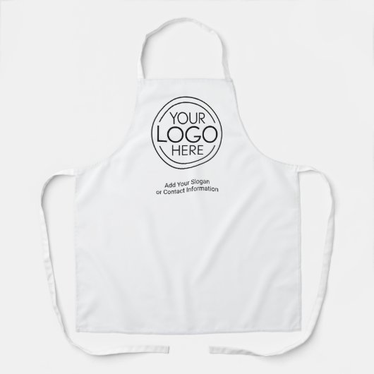 ロゴビジネスのミニマル企業のリストのモダン追加 エプロン (正面)