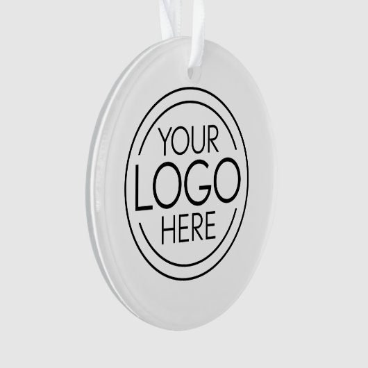 ロゴビジネスのミニマル企業のリストのモダン追加 オーナメント (正面)