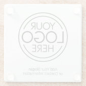 ロゴビジネスのミニマル企業のリストのモダン追加 ガラスコースター (裏面)