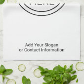 ロゴビジネスのミニマル企業のリストのモダン追加 キッチンタオル (折り畳み)