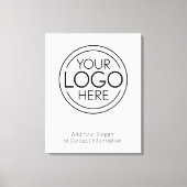 ロゴビジネスのミニマル企業のリストのモダン追加 キャンバスプリント (正面)
