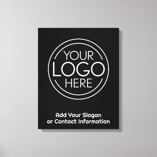 ロゴビジネスのミニマル企業のリストのモダン追加 キャンバスプリント (正面)
