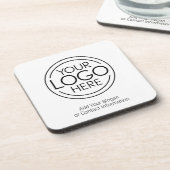 ロゴビジネスのミニマル企業のリストのモダン追加 コースター (左側)