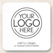 ロゴビジネスのミニマル企業のリストのモダン追加 コースター (正面)