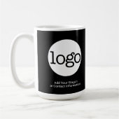 ロゴビジネスのミニマル企業のリストのモダン追加 コーヒーマグカップ (左)