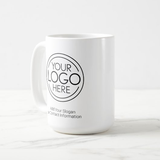 ロゴビジネスのミニマル企業のリストのモダン追加 コーヒーマグカップ (正面左)