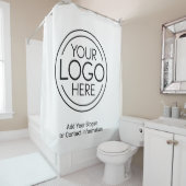ロゴビジネスのミニマル企業のリストのモダン追加 シャワーカーテン (インサイチュ)