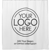 ロゴビジネスのミニマル企業のリストのモダン追加 シャワーカーテン (正面)