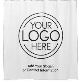 ロゴビジネスのミニマル企業のリストのモダン追加 シャワーカーテン