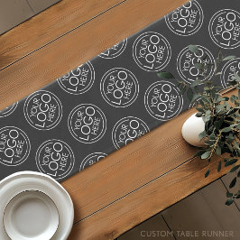 ロゴビジネスのミニマル企業のリストのモダン追加 ショートテーブルランナー