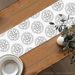 ロゴビジネスのミニマル企業のリストのモダン追加 ショートテーブルランナー