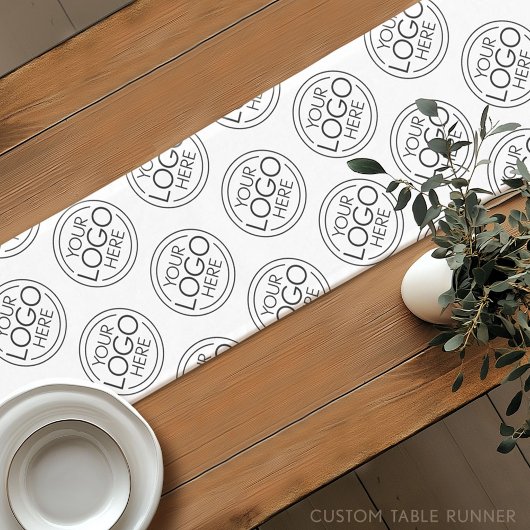 ロゴビジネスのミニマル企業のリストのモダン追加 ショートテーブルランナー