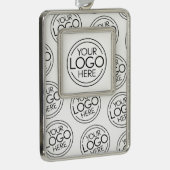 ロゴビジネスのミニマル企業のリストのモダン追加 シルバープレートフレームオーナメント (右)