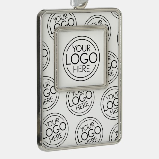ロゴビジネスのミニマル企業のリストのモダン追加 シルバープレートフレームオーナメント (右)