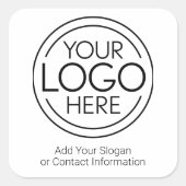 ロゴビジネスのミニマル企業のリストのモダン追加 スクエアシール (正面)